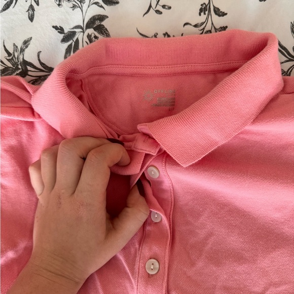 Aerie salmon pink polo T shirt tennis - Picture 3 of 4